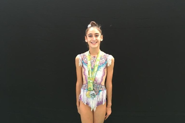 La gimnasta Daniela Picó, or i plata en la Lliga Iberdrola