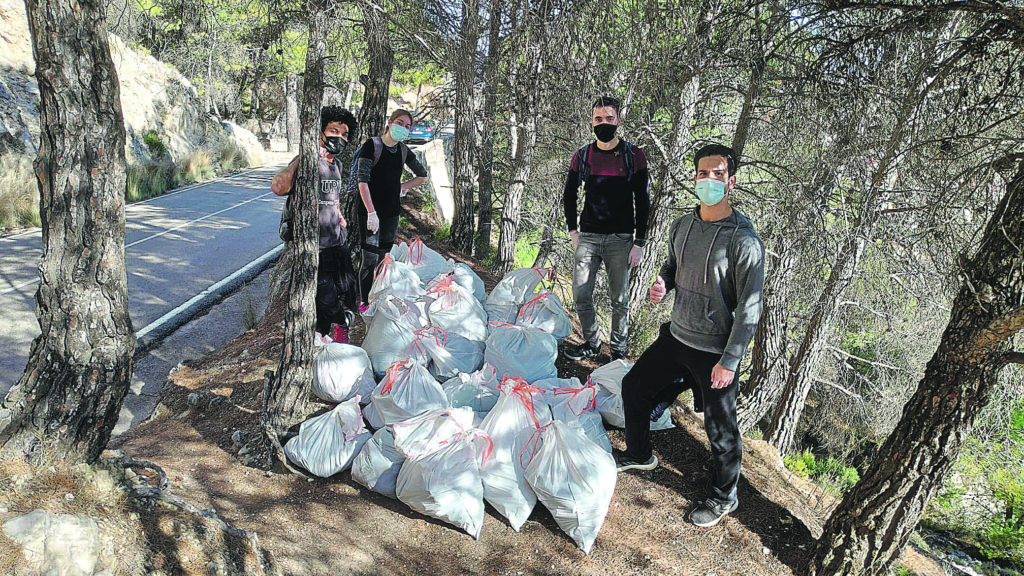 Recogida de 24 bolsas de basura en el Preventorio