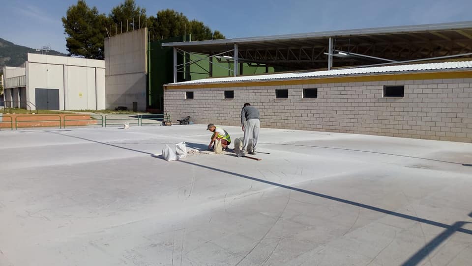 Recta final en las obras del nuevo polideportivo