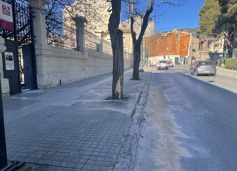 Una conductora resulta ferida després de xocar contra un arbre al costat de Cervantes