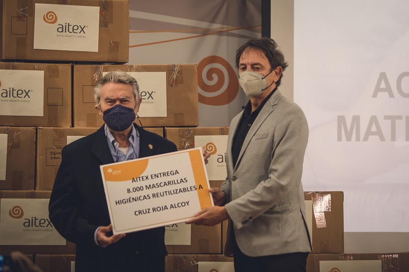 AITEX dona 50.000 mascarillas reutilizables
