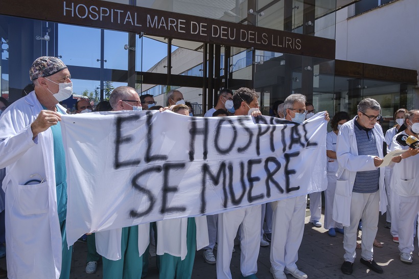 Demà, nova concentració dels metges a les portes de l'Hospital