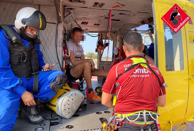 Rescatan a un corredor en la subida al Montcabrer