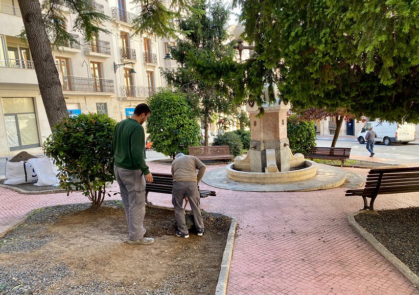 Realizan obras de adecuación en el Jardín de los Reyes Magos