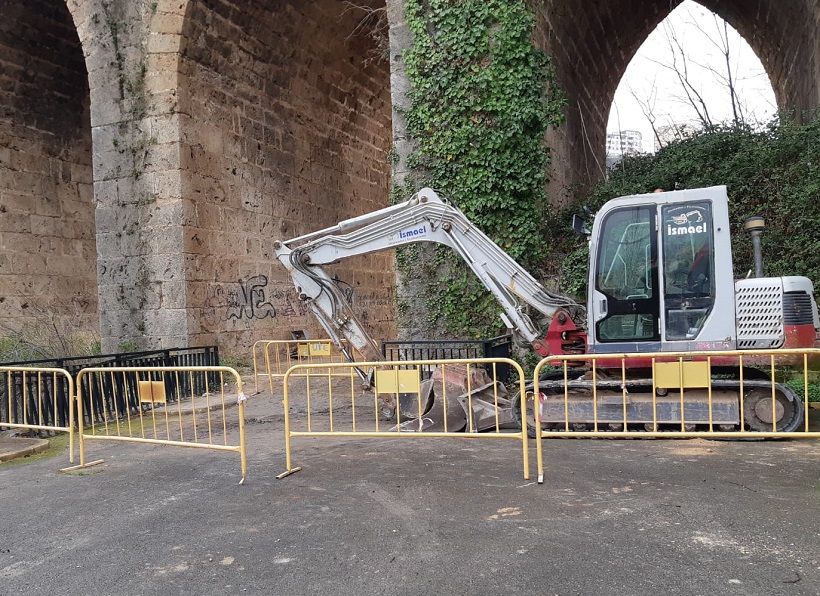 A punto las obras de la pasarela ciclopeatonal de Cervantes