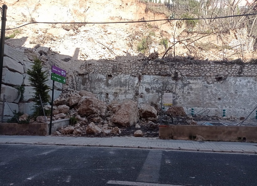 Ayuntamiento y UPV buscan una solución a los problemas de la ladera de La Beniata