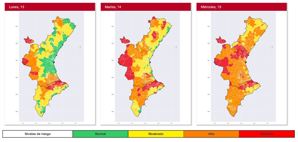 Interior decreta el nivell màxim de risc d'incendis forestals en la zona