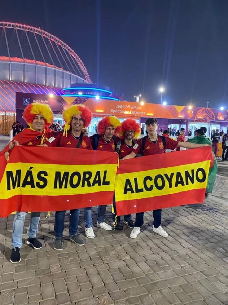 La Moral del Alcoyano estuvo acompañando a España en el Mundial de Qatar