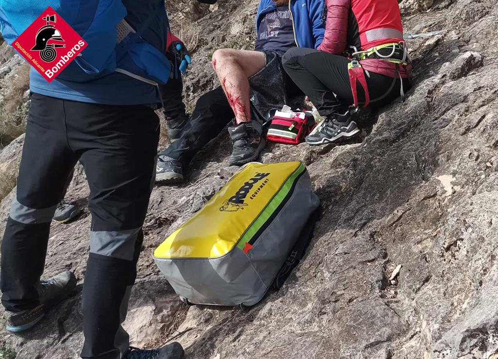 Un senderista es rescatado en helicóptero