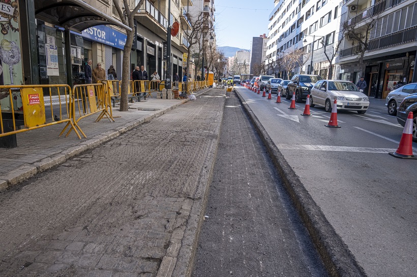 Circulació afectada per les obres del carril bici