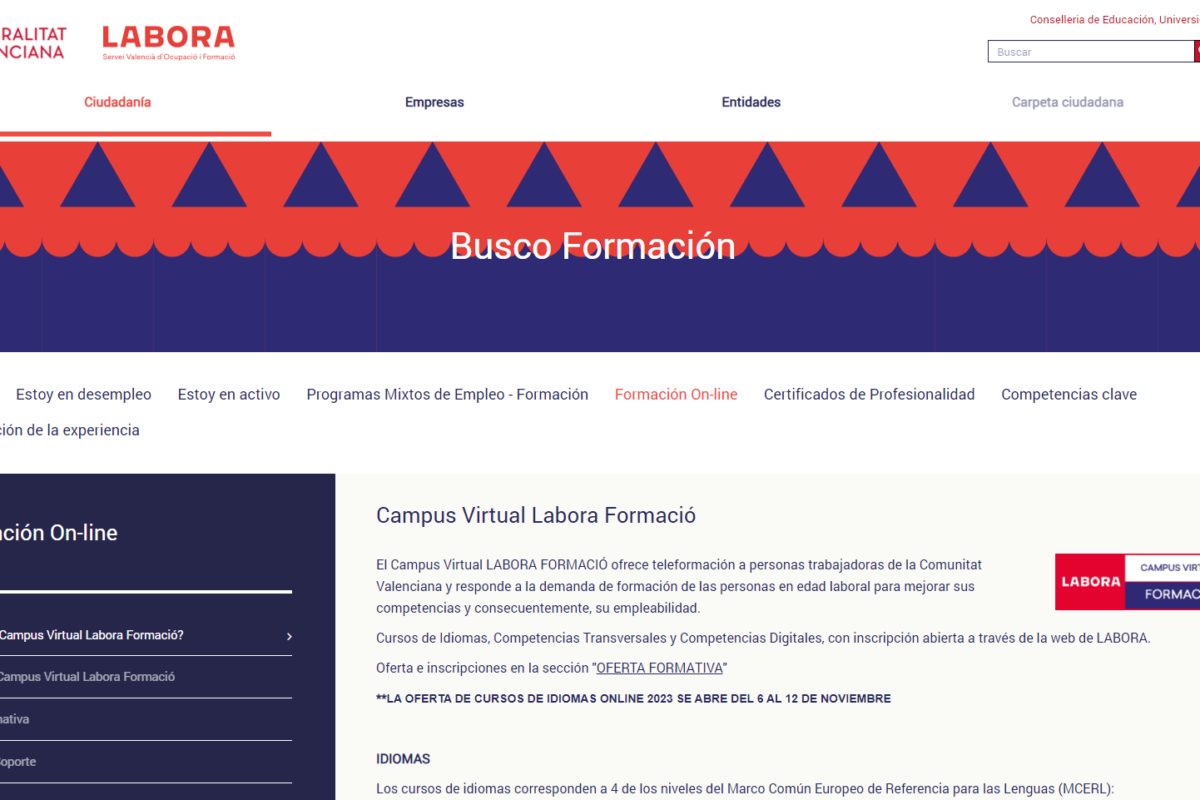 Labora oferix nous cursos d'idiomes gratuïts al seu campus virtual