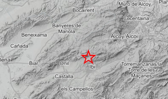 Un terremoto de magnitud 3'2 se deja sentir en Alcoy