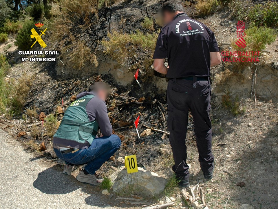 Un investigat per causar dos incendis i 19 conats en la Carrasqueta