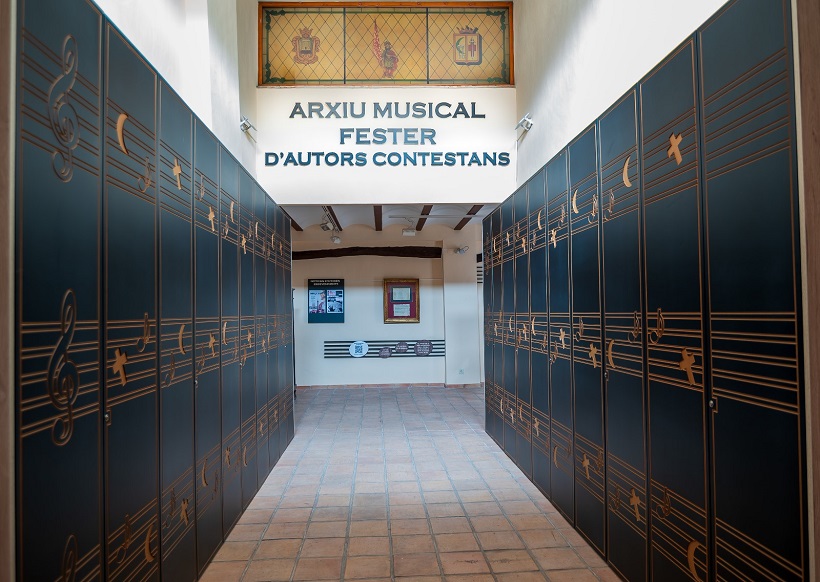 El archivo musical, lugar que custodia las piezas de autores contestanos