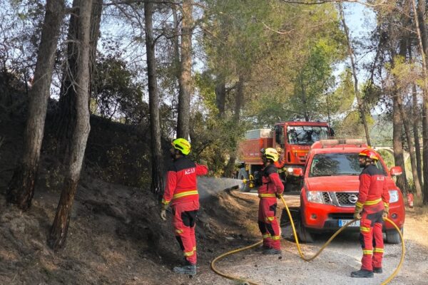 Nou esglai per un conat d'incendi prop del pont dels Set Llunes