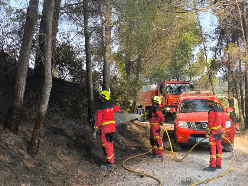 Nuevo susto por un conato de incendio cerca del puente de les Set Llunes