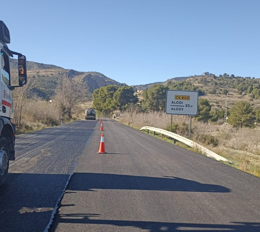 La Generalitat inicia la renovació de la CV-800 a Xixona amb una inversió d’1,26 milions