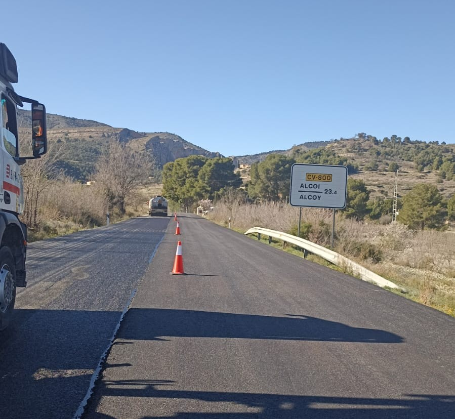 La Generalitat inicia la renovació de la CV-800 a Xixona amb una inversió d’1,26 milions